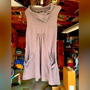 Brown L Papillon dress with pockets